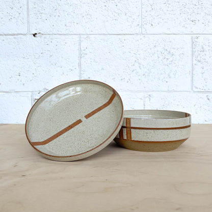 Flat leg Bowl | Spotted Yellow